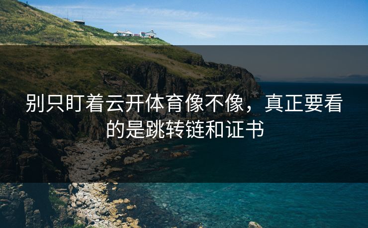 别只盯着云开体育像不像，真正要看的是跳转链和证书